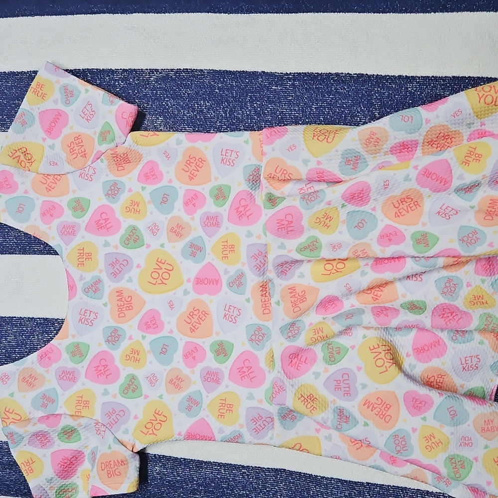 Colorful Heart Print Dress